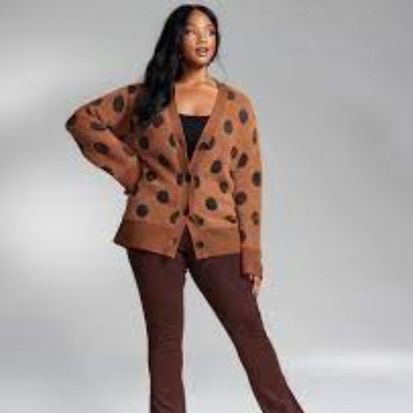 Ade Samuel for INC Polka-Dot Boyfriend Cardigan XS - Picture 6 of 16